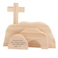 Easter Resurrection Scene Wooden Nativity Figurine Christian Home Table Decor