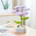 Pikkukuva 8 / 11: Rakennuspalikat Kukat Säilötyt kukat Ruusut Ystävänpäivälahja Kimppu Kokoamislelut 12 kinds of building block flowers