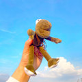 Pikkukuva 1 / 11: Sarjakuva Kuromi -nukke koululaukun riipus nukke pehmolelu pari avaimenperä laukun riipus Plush green long-legged frog 11cm (with keychain)