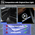 Miniatyrbild 2 av 5: 4st LED Logo 3D Ghost Shadow Light Uppgraderad Välkomstbelysning Projektor för ABCEMG AMG GL GLA GLC GLE GLS Klass W166 W176 W205 W212