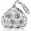 Miniatyrbillede 1 af 5: Dame Trekant Bling Glitter Håndtaske Krone Æske Clutch Aften Luksus Tasker Fest Galla