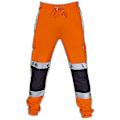 Miniatyrbillede 1 af 2: Sikkerhedsarbejdsbukser til voksne, høj synlighed, elastisk talje, joggingbukser FRA Orange