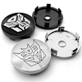 Miniatyrbild 2 av 5: st 56+60mm Coola Autobots Logotyp Transformers Badge Emblem Bil Hjulnav Centrala Kåpor Dekal Fälgskydd Bilstyling Tillbehör 56mm Black