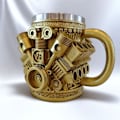 Miniatyrbillede 4 af 7: Nye V8 motor krus ornamenter V8 Silver