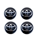 Miniatyrbillede 1 af 4: 4 stk. Toyota 62mm hjul center navkapsler til logo Sort{HH}