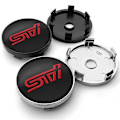 Miniatyrbild 2 av 5: 4 st 56+60 mm Bilhjulnavcentrumkåpor Dekalmärken Fälgtäckning Autoemblem Styling för Subaru STI Impreza Forester XV Tribeca 56mm STI