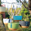Miniatyrbillede 4 af 7: Automatisk Vandabsorberende Blomsterpotte, Moderne Hængende Kurv med Kontrastfarve, Potter til Have og Indendørs Planter, Balkonbeslag white
