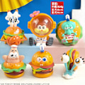 Pikkukuva 10 / 11: Pink Ruby Pieni Majava Blind Box Söpö Lelu Nukke Auto Kakku Koristeet Gachapon Nukkekone Doraemon - Boxed (whole set price)