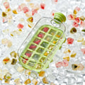 Pikkukuva 2 / 7: Jääpalamuovipullo – 2-in-1 Kosketusvapaa Jääpalamuotti & Vesipullo Kannella Green/800ml