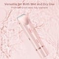 Miniatyrbillede 4 af 6: 2-i-1 Bikini Trimmer Elektrisk Barbermaskine til Kvinder, Vandtæt, Hårfjerning til Barbering af Ben, Arme, Armhuler, Ansigt Pink, Dobbelt Hoved, Type-C