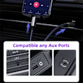 Miniatyrbillede 3 af 4: Flettet Nylon USB C & Lightning til 3,5 mm Jack Audio Adapter Aux Kabel