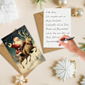 Miniatyrbilde 3 av 5: 2024 Julepostkort med konvolutter sett, 20 nostalgiske julekort sett med julekort A6 julepostkort