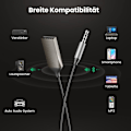 Pikkukuva 7 / 9: Bluetooth Aux -sovitin Bluetooth-autovastaanotin USB Handsfree -autosarja Audiovastaanotin sisäänrakennetulla mikrofonilla autokaiuttimille ja kotiteatterille