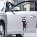 Miniatyrbilde 2 av 5: Katt klatre klistremerker for biler, morsomme og søte bilklistremerker