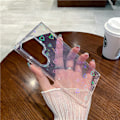 Miniatyrbild 2 av 3: för Samsung Galaxy S22 Ultra Skal, Klar Glitter Bling Laser Flexibel Stötfångare Stöttåligt Skyddande Kärlek Hjärta Mönster Design