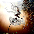 Miniatyrbillede 1 af 2: Dansende Fe Mælkebøtte Statue Ornament Pæle{HH} Dandelion C