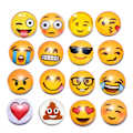 Miniatyrbild 1 av 5: Emoji Magnet Kylskåpsmagnet Dekorativ Whiteboard Klassrumsskåp