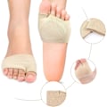 Miniatyrbillede 4 af 5: Par af metatarsal fodpuder, metatarsal fodpuder, forfodspuder med gel-puder indersål, forfod plantar fodpude, metatarsal fodpude (2 par)