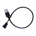 Miniatyrbild 1 av 3: 30cm USB Hane till 3-Pin Adapterkabel Kontakt för PC Dator Chassi CPU Fläkt