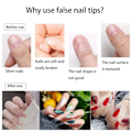 Miniatyrbilde 3 av 5: Mandelformede falske neglespisser - Medium Almond Shaped Clear Nails Full{HH}