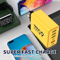 Miniatyrbild 3 av 6: PD 65W USB-laddare Snabbladdare 6 Portar Typ C Mobilladdare För Iphone 16 15 Pro Max Xiaomi Huawei Samsung Snabbladdare{hh] White EU