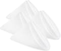 Tygservetter – 24-pack, återanvändbara (Vit, 43 x 43 cm) Svart White