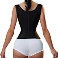 Miniatyrbillede 3 af 4: Taljeformer med smart spænde og lynlås Efterfødsels korset taljetræner Body Shaper sort black XL