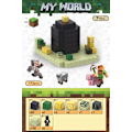Pikkukuva 1 / 5: Minecraft rakennuspalikat, sisältää 192 kuusikulmaista magneettilelua ja 6 hahmoa, Obsidian Pillar{HH} Obsidian Pillar