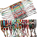 Miniatyrbild 6 av 6: 15 Stycken Nepal Stil Vänskapsarmband Handgjorda Vävda Armband Färgglada Flätade Omlottarmband för Kvinnor Flickor Barn - Perfet null null none