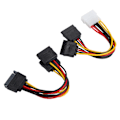Miniatyrbild 2 av 8: Dataöverföringskabelset 4-Pin IDE Strömkabel 15-Pin SATA Hane till Hona Hårddiskkabel Kit{hh]