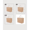 Miniatyrbillede 3 af 5: pc Tote Taske, Naturlig Jute Tote, Perfekt til Shopping, Picnic, Gaver, Rejser, Strand (S)