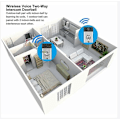 Miniatyrbilde 2 av 5: Toveis trådløs intercom med innebygd høyttaler, adgangskontrollsystem, opptil 6 måneders standby 100*60*14.8mm