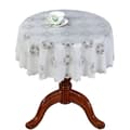 Vit rund spetsduk Elegant bordsdekoration för arbetsrum hem Hibiskus Hibiscus Hibiscus Round Diameter 150cm