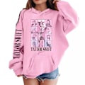 Miniatyrbillede 1 af 6: Pige Taylor Swift Hoodie Sweatshirt Casual Langærmet Sød Trøje Topper Med Lomme Børne Vintertøj Pink Pink Pink 160 cm