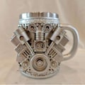 Miniatyrbillede 1 af 7: Nye V8 motor krus ornamenter V8 Silver