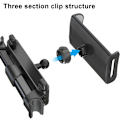 Miniatyrbillede 4 af 9: Foldbar bil nakkestøtte telefon/iPad holder 360° drejelig