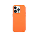 Miniatyrbillede 1 af 11: Passer til Apple 14 Nappa mønster mobiltelefon cover almindeligt læder magnetisk mobiltelefon cover orange color iPhone 14
