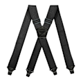 Miniatyrbillede 1 af 5: Kraftige sorte seler - 3,8 cm i X-form med plastikclips