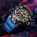 Miniatyrbilde 4 av 5: Smael Digital Herre Militærklokker Dobbel Tid Vanntett Luksus Topp Klokke Menn Sport LED Kvarts Analog Armbåndsur Menn Light Blue