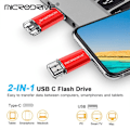 Miniatyrbillede 2 af 8: MICRODRIVE 128 GB USB-hukommelse 2i1 USB-A + USB-C Flash Drive Gold Gold