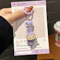 Miniatyrbillede 11 af 11: Lazy Yoga Series Mobiltelefonkæde Plys Stil Trendy Let Luksus Taskeophæng Trendy Stil Anti-drop Plush Model 4 Purple Triangular