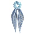 Miniatyrbillede 2 af 11: Håndlavet Vintage Flæse Hår Scrunchie, Retro Bånd Hestehale Elastik Hårbånd til Kvinder og Piger Sky blue
