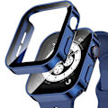 Miniatyrbilde 1 av 6: Vanntett etui for Apple Watch 7 8 9 45 mm 41 mm Skjermbeskytter Glass+ Deksel Støtfanger Herdet iWatch 5 SE 6 44 mm 40 mm Tilbehør Blu Blu Blu{HH} Blue Series 7 8 9 45mm