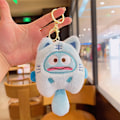 Miniatyrbild 1 av 11: Tecknad Kuromi docka skolväska hänge docka plyschleksak par nyckelring väska hänge Plush Animal Series-Fish Monster 11cm (with keychain)