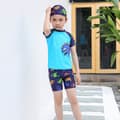Nyt børnebadedragtsæt til drenge, drenge og piger, med sol Blue Dinosaur Size 2XL (110-120cm)
