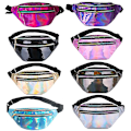 Pikkukuva 4 / 5: Kiiltävä metallinen vyölaukku, vatsalaukku, crossbody-laukku - Pinkki