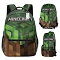 Miniatyrbild 1 av 2: Roblox ryggsäck tryckt ryggsäck My World ryggsäck tecknad anime barnryggsäck-YX033