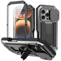 Skjutbart Kamera IP54 Liv Vattentätt Hållare Mobilskal Svart Black For iPhone 16 Pro Max