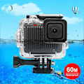 Pikkukuva 1 / 4: GoPro HERO 4K 2024 PULUZ 60m/196ft vedenpitävä suojakotelo soljella, pohjakiinnikkeellä ja ruuvilla (läpinäkyvä)