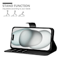 Miniatyrbillede 2 af 4: iPhone 15 beskyttelsesetui - med kortlommer og standfunktion